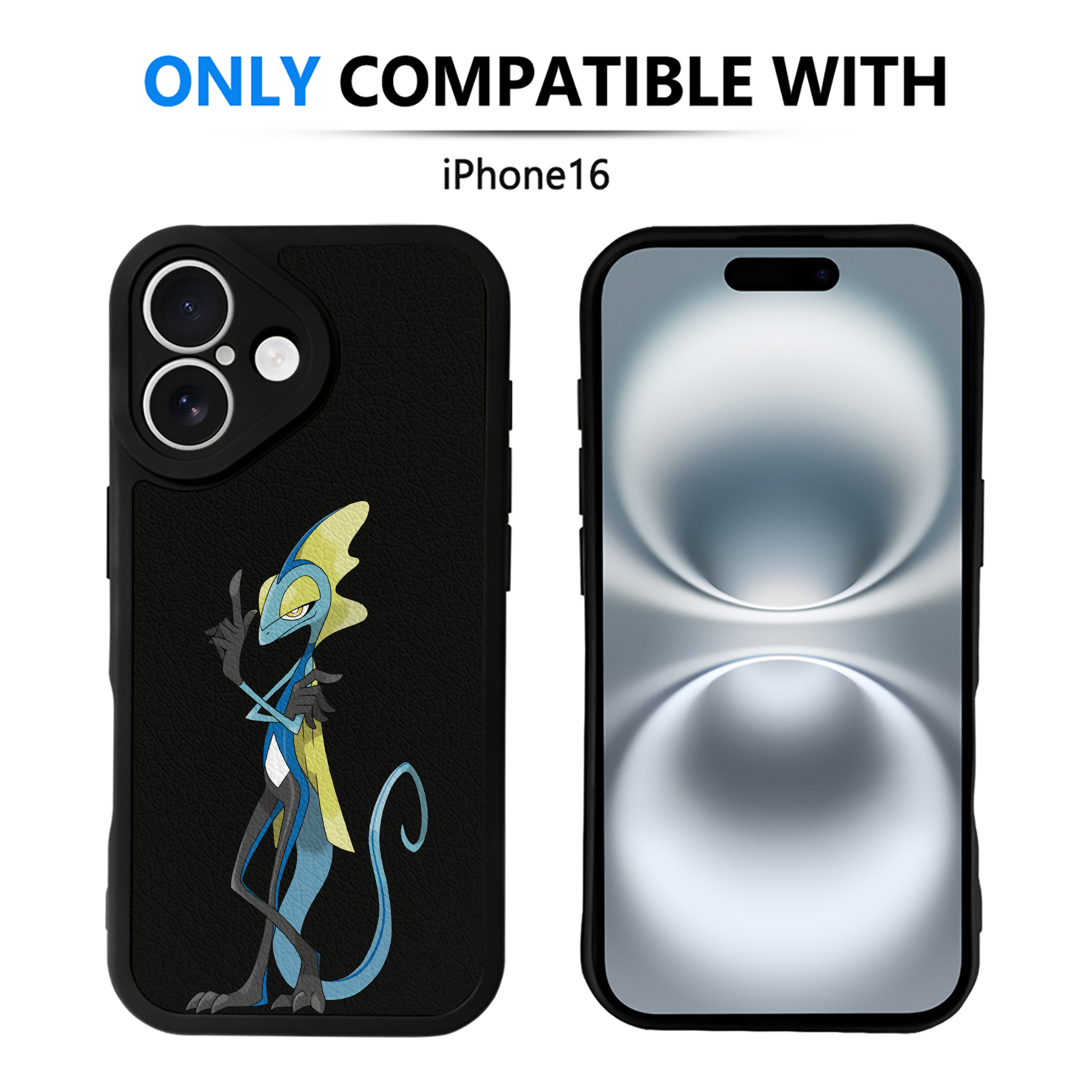 （画像用） ポケットモンスター Pokémon 【iPhone 16シリーズ対応】シリコンスマホケース（レザー調） 材質：シリコン